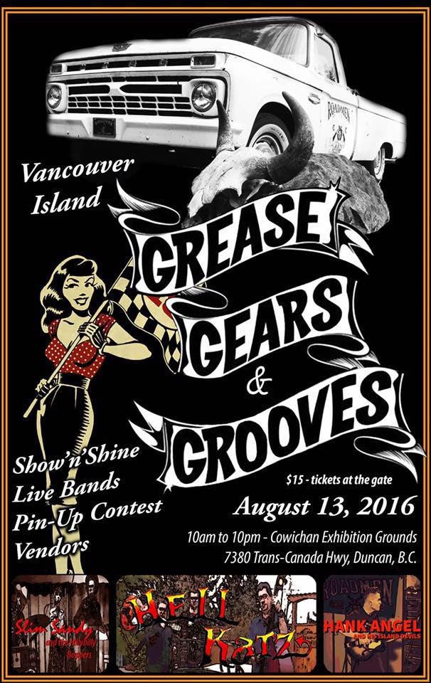 Aug 13th, Our booth was at at Grease, Gears & Grooves Show 'N Shine - Duncan - Dirty Monkey Kustoms Canadian GearHead Shirts & Apparel