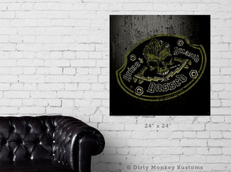 Rockabilly GGG Hot Rod garage sign - Dirty Monkey Kustoms CDN GearHead Apparel - Canada