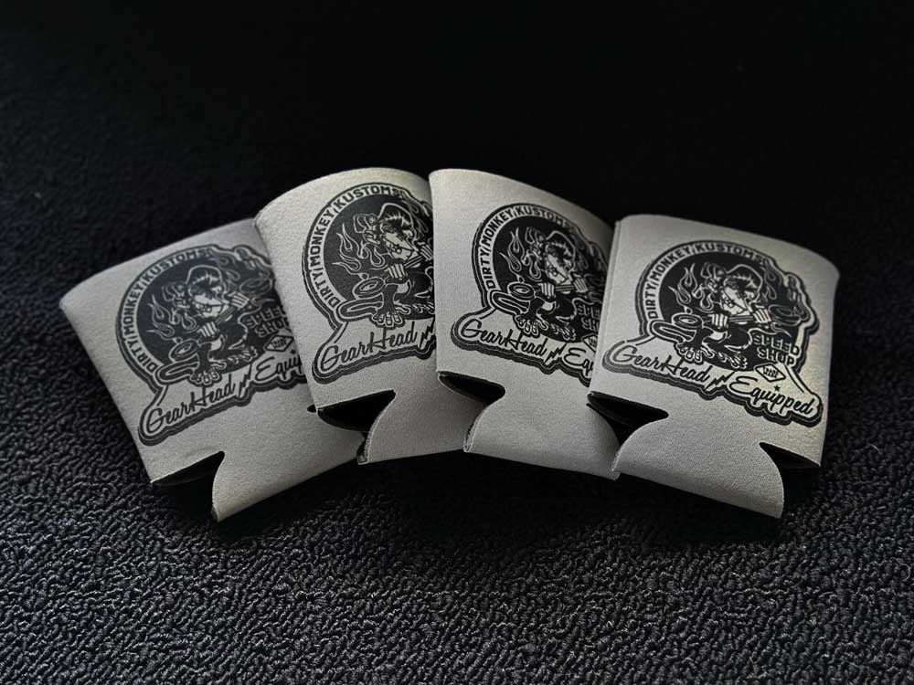 Dirty Monkey Equipped Hot Rod Koozies - 4 Pack
