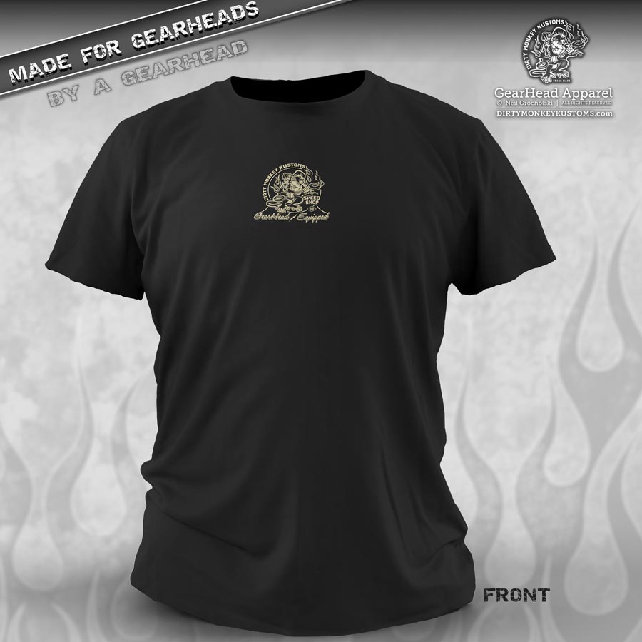 Men's T Shirts. Hot Rod, Rat Rod & Rockabilly original designs - Dirty  Monkey Kustoms Canadian GearHead Shirts & Apparel