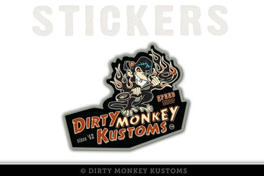 "Dirty Monkey Kustoms Speed Shop" - Sticker - Dirty Monkey Kustoms CDN GearHead Apparel - Canada