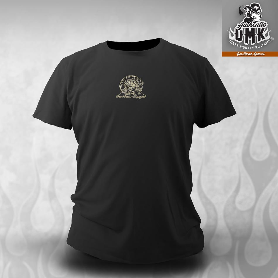 DMK Chopped '49 Merc Hot Rod t shirt - Dirty Monkey Kustoms CDN GearHead Apparel - Canada