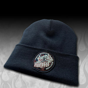 DMK Equipped - Embroidered Black Toque - Dirty Monkey Kustoms CDN GearHead Apparel - Canada