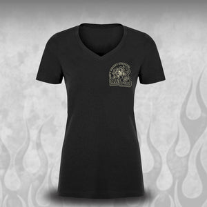 "Ellie" Rat Rod Women's tee shirt - Dirty Monkey Kustoms Canadian GearHead Shirts & Apparel - Canada