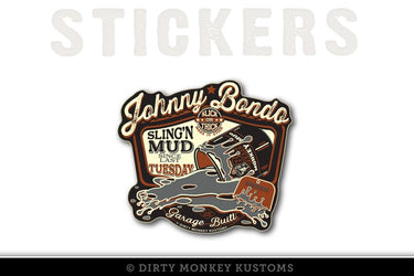 "Johnny Bondo" - Hot Rodder Sticker - Dirty Monkey Kustoms CDN GearHead Apparel - Canada