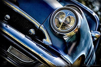 Kustom " '55 Pontiac Chieftain " original Hot Rod photo garage art banner - Dirty Monkey Kustoms CDN GearHead Apparel - Canada