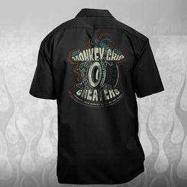 Monkey Grip Cheater Slicks hot rod mechanic shirt - Dirty Monkey Kustoms CDN GearHead Apparel - Canada