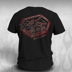 "Red Dog Camshafts" Retro Kustom Hot Rodders T shirt - Dirty Monkey Kustoms CDN GearHead Apparel - Canada