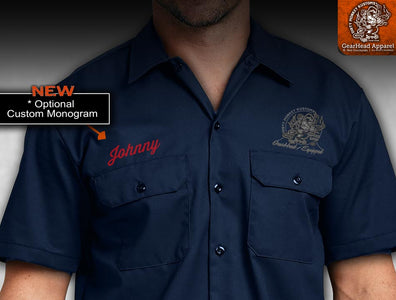 "Stink Eye Pistons" vintage hot rod ol skool mechanic shirt - Dirty Monkey Kustoms CDN GearHead Apparel - Canada